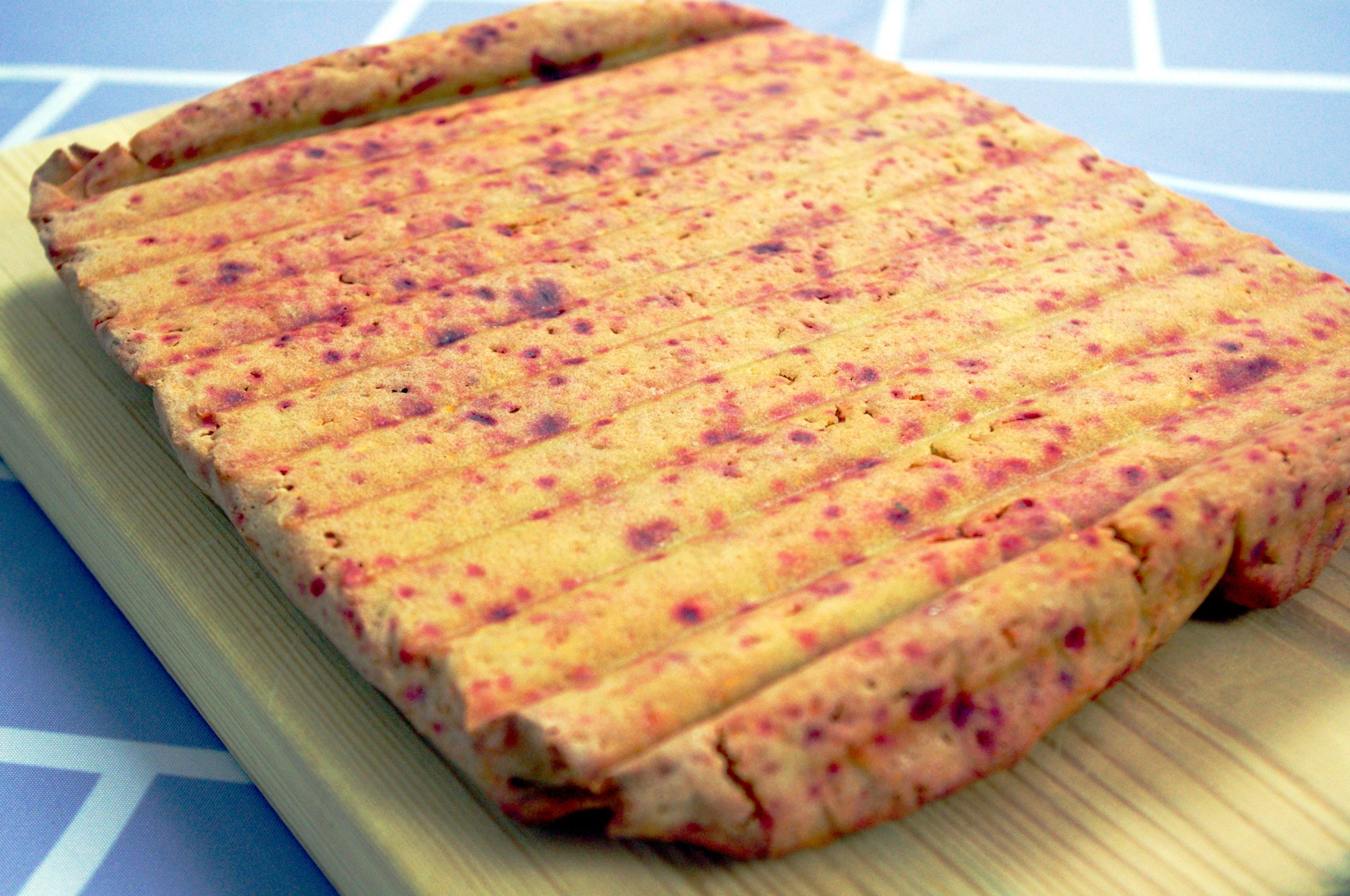 Focaccia de arroz integral de larga fermentación